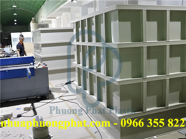 BỂ NHỰA PP 10M3 SAU KHI GIA CÔNG