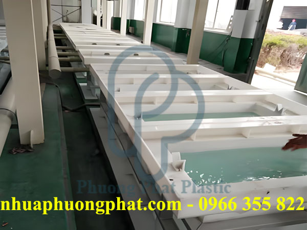 CHUỖI BỂ NHỰA PP CHỨA HÓA CHẤT MẠ CROM