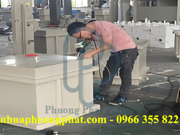 THỢ HÀN NHỰA PP GIA CÔNG BỂ MẠ KẼM 1M3